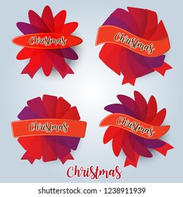 Bow ribbon vector for gift and present