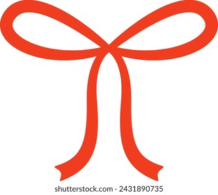 Bow From Ribbon Vector Illustration