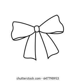 bow and ribbons. decoration element for design vector illustration.