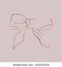 Bow  Rose gold