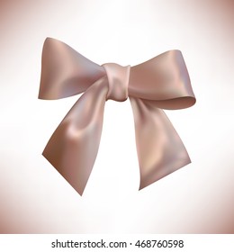 Bow of satin ribbon.