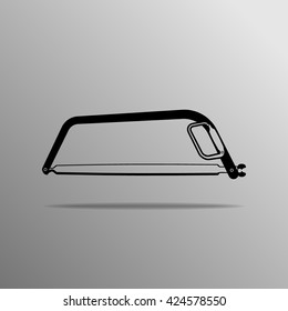Bow Saw on a gray background