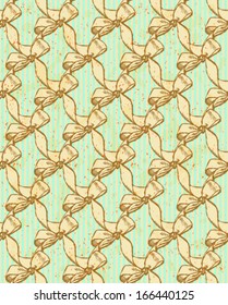 Bow seamless pattern in sketch style
