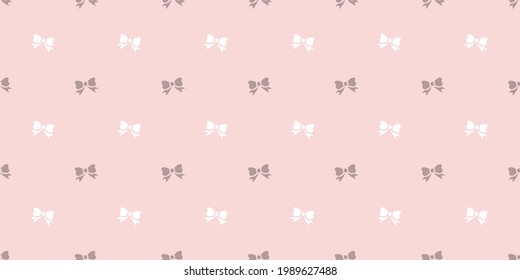 Bow seamless repeat pattern background, vector wallpaper.