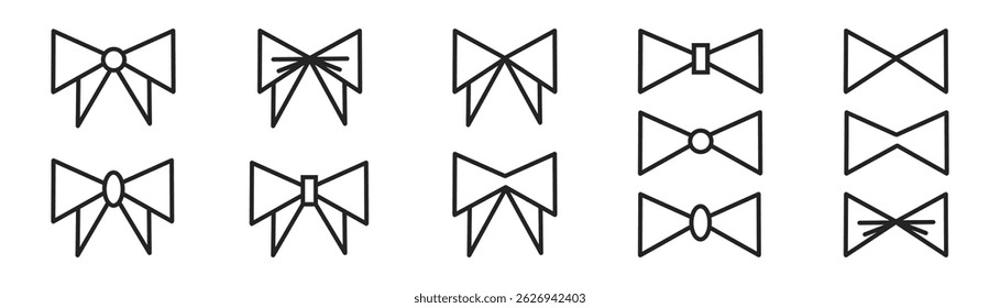 Bow set icon. On a white background.