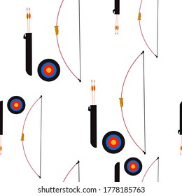 bow for shooting.isolated on a white background.vector.seamless pattern.