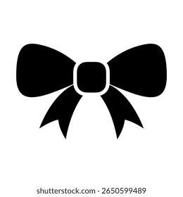 Bow silhouette for decoration. Vector