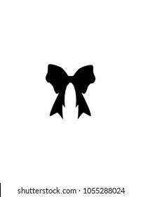 Bow silhouette on white background
