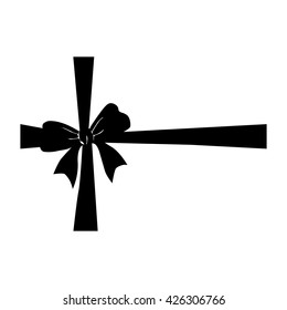 bow silhouette on white background