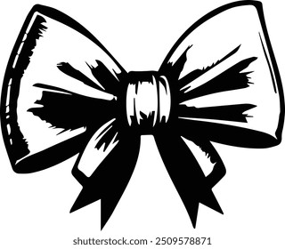 bow silhouette - Ribbon Bow tie - Gift ribbon bow