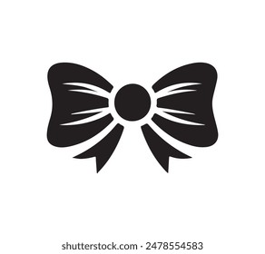 Bow silhouette vector art and icon