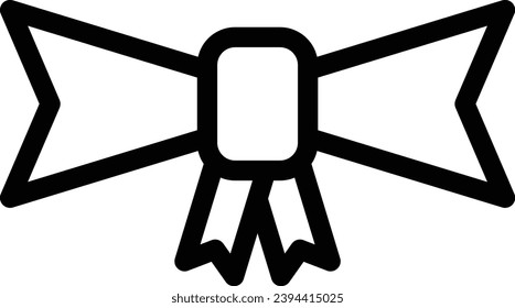 bow single vector line icon