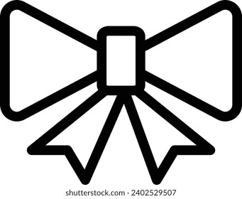 Bow single vector line icon 