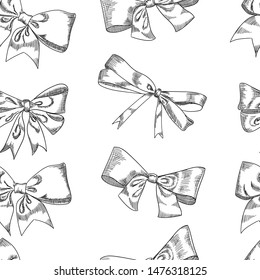 Bow sketch isolation on a white background, vector illustration.