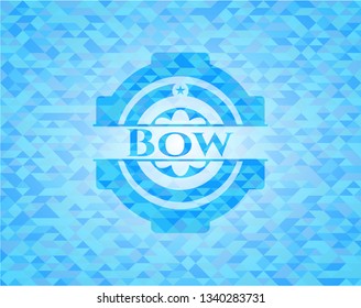 Bow sky blue mosaic emblem