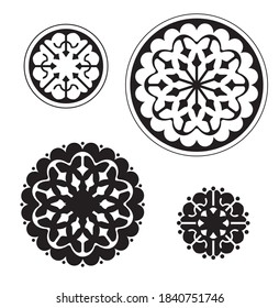 Bow and Spear Abstract Ornament, Round Pattern