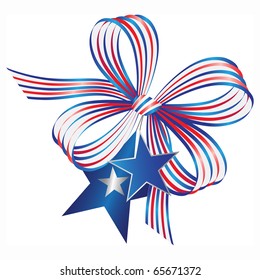 Bow - stars and stripes