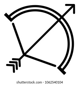 Bow string icon. Simple illustration of bow string vector icon for web