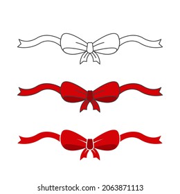 Bow Style Vector icon design illustration Template
