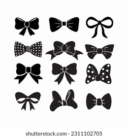 Bow Svg Bundle, Bow Tie Svg, Bow Vector, Bow Svg File, Clipart, Cheer Svg svg