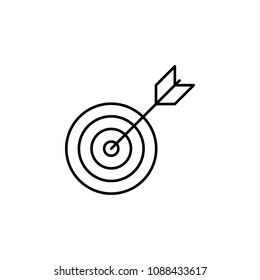 bow and target icon. Element of success and awards for mobile concept and web apps. Detailed bow and target icon can be used for web and mobile. Premium icon on white background