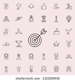 bow and target icon. Succes and awards icons universal set for web and mobile