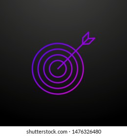 Bow and target outline nolan icon. Elements of sport set. Simple icon for websites, web design, mobile app, info graphics