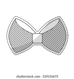 bow tie accessory icon over white background. hipster style design. vector illustration