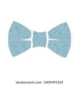 Bow tie in autotype style, circles of different diameters and colors