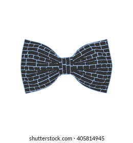 Bow tie. Black and serenity color. Vector illustration