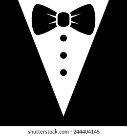 Bow Tie Black Suit Icon Vector Stock Vector (Royalty Free) 244404145 ...