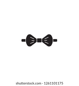 Bow tie black vector concept icon. Bow tie flat illustration, sign