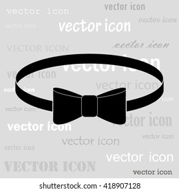 bow tie black vector icon
