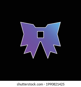 Bow Tie blue gradient vector icon