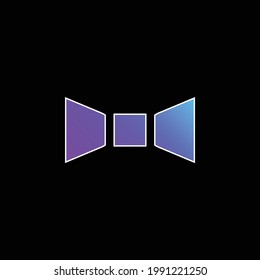 Bow Tie blue gradient vector icon
