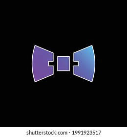 Bow Tie blue gradient vector icon