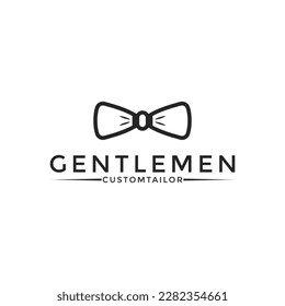 Bow Tie Bowtie Tuxedo Suit Gentleman Fashion Tailor Clothes Classic Logo design