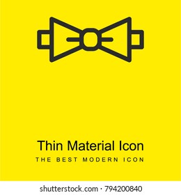 Bow Tie bright yellow material minimal icon or logo design