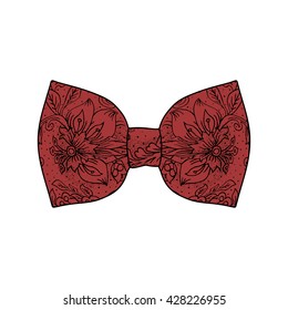 Bow tie. Brown color. Vector
