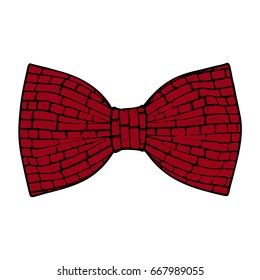Bow tie. Brown color. Vector illustration