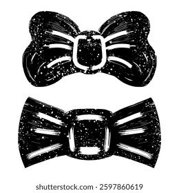 bow tie brush strokes with grunge texture