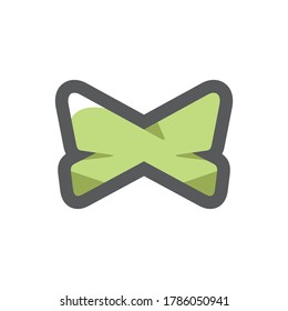 Bow tie Butterfly clothes Vector icon Cartoon illustration