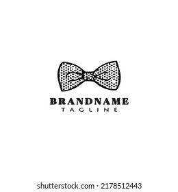 Bogen-Krawatte-Logo-Design-Vorlage schwarz, moderne Vektorgrafik