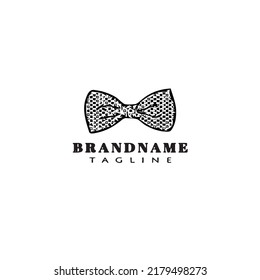 bow tie cartoon logo icon design black modern isolated vector illustration