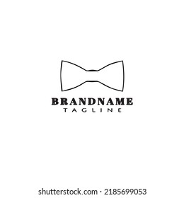 bow tie cartoon logo icon design template black modern isolated vector cute