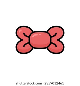 Bow Tie Cartoon Vector Icon Illustration.  Fashion Icon Concept Isolated Premium Vector. Flat Cartoon Style