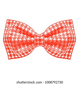 Bow tie. Cherry Tomato color. Vector illustration