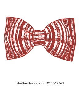 Bow tie. Chili Oil color. Vector illustration