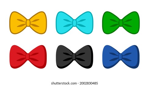 bow tie collection vector icon