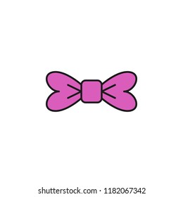 the bow tie colored icon. Element of birthday party icon for mobile concept and web apps. Colored the bow tie icon can be used for web and mobile